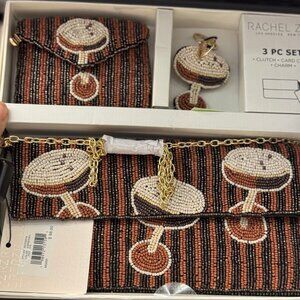 Rachel Zoe beaded clutch set